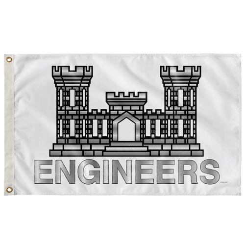 Army Engineers White Flag Elite Flags Wall Flag - 36