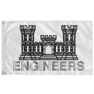 Army Engineers White Flag Elite Flags Wall Flag - 36"x60"