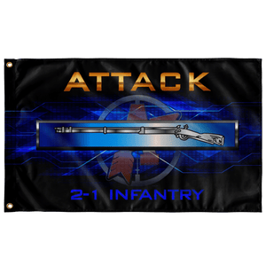 Attack 2-1 EIB Flag Elite Flags Wall Flag - 36"x60"