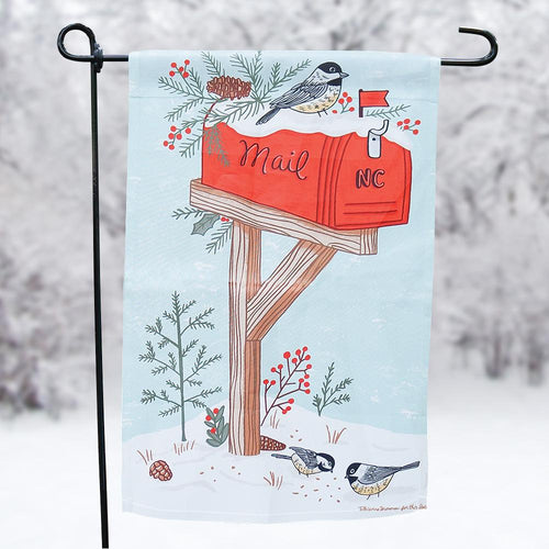 Birds in the Snow Garden Flag