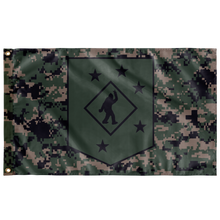 Load image into Gallery viewer, Sassy&#39;s Raiders Digital Woodland Single Sided Dark Green Wall Flag
