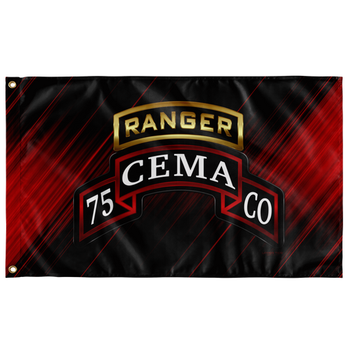 CEMA Tabbed Scroll 75th Ranger Regiment Flag Elite Flags Wall Flag - 36