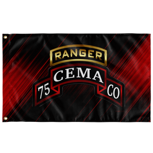 CEMA Tabbed Scroll 75th Ranger Regiment Flag Elite Flags Wall Flag - 36"x60"