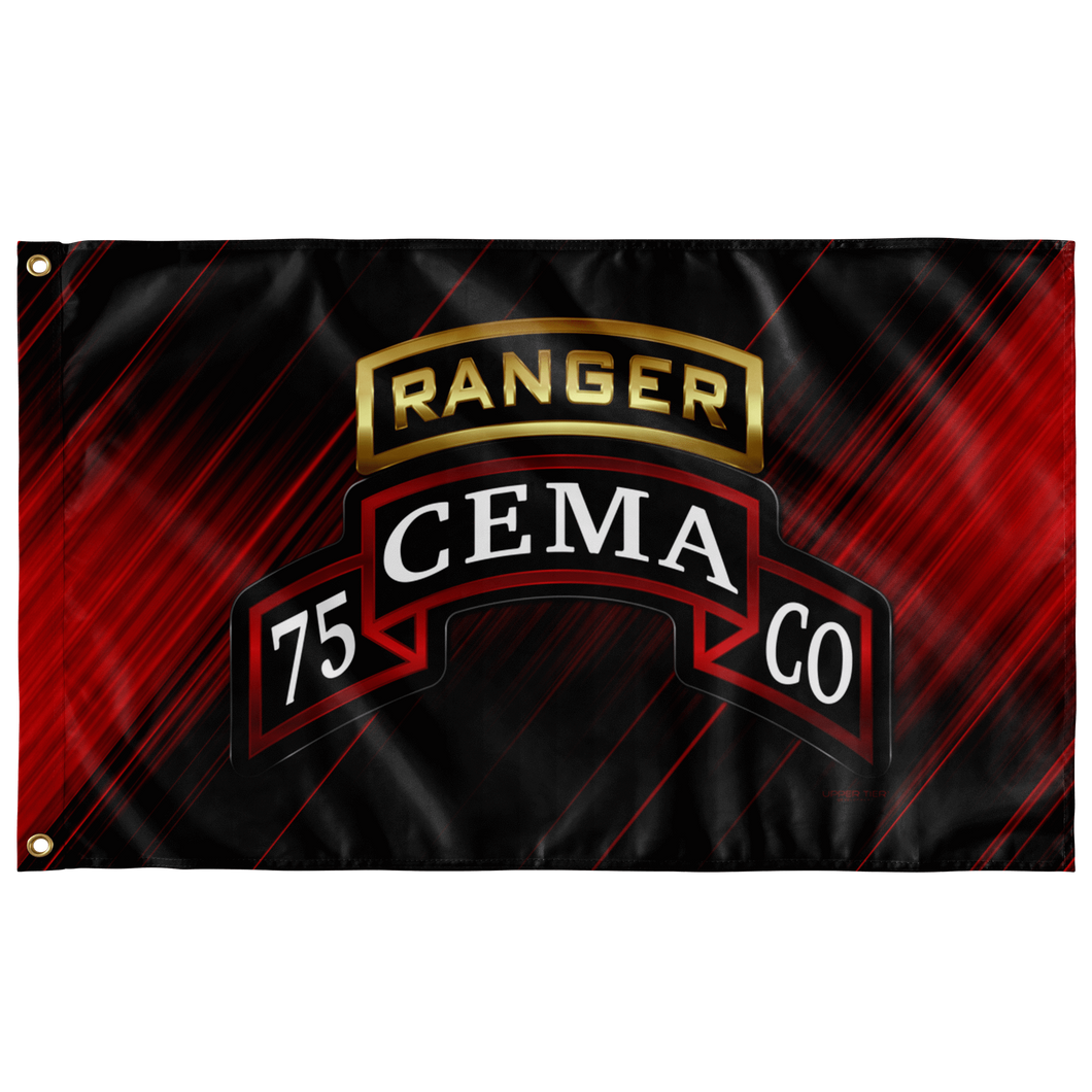 CEMA Tabbed Scroll 75th Ranger Regiment Flag Elite Flags Wall Flag - 36