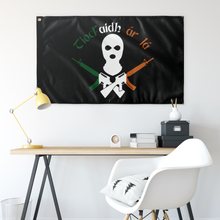 Load image into Gallery viewer, Tiocfaidh Ár Lá Black Background Single Sided Wall Flag
