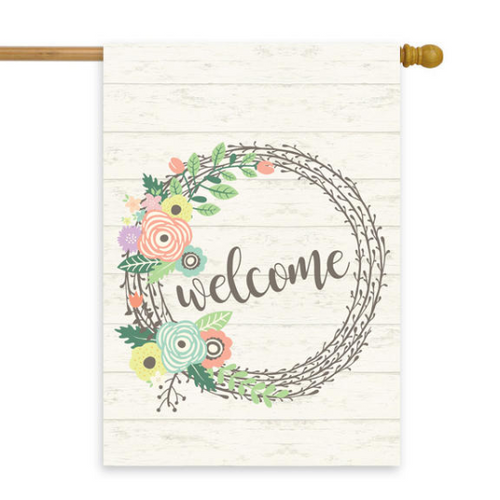 Welcome Pastel House Flag 28