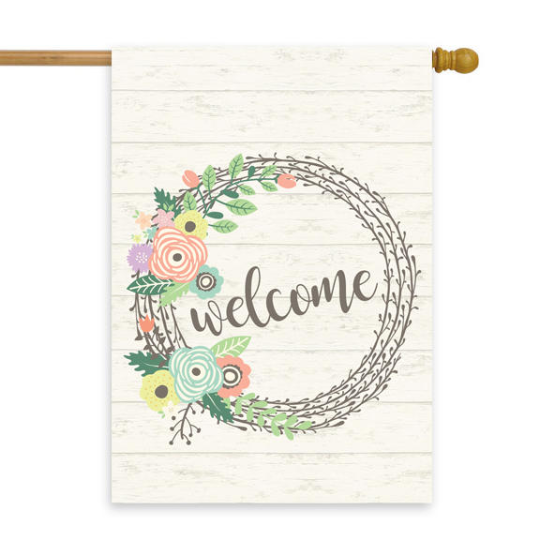 Welcome Pastel House Flag 28