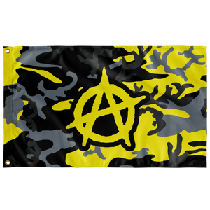 M81 Ancap Single Sided Yellow Gray And Black Color Wall Flag