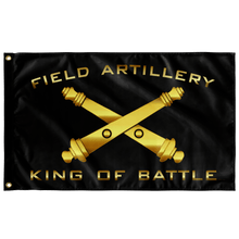 Load image into Gallery viewer, Field Artillery King of Battle Black Flag Elite Flags Wall Flag - 36&quot;x60&quot;
