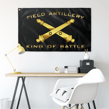 Load image into Gallery viewer, Field Artillery King of Battle Black Flag Elite Flags Wall Flag - 36&quot;x60&quot;
