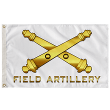 Load image into Gallery viewer, Field Artillery White Flag Elite Flags Wall Flag - 36&quot;x60&quot;
