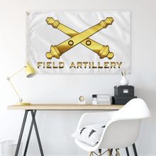 Load image into Gallery viewer, Field Artillery White Flag Elite Flags Wall Flag - 36&quot;x60&quot;
