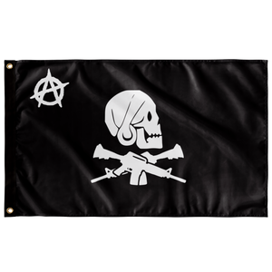 Henry Every Skull And Guns Single Sided Wall Flag