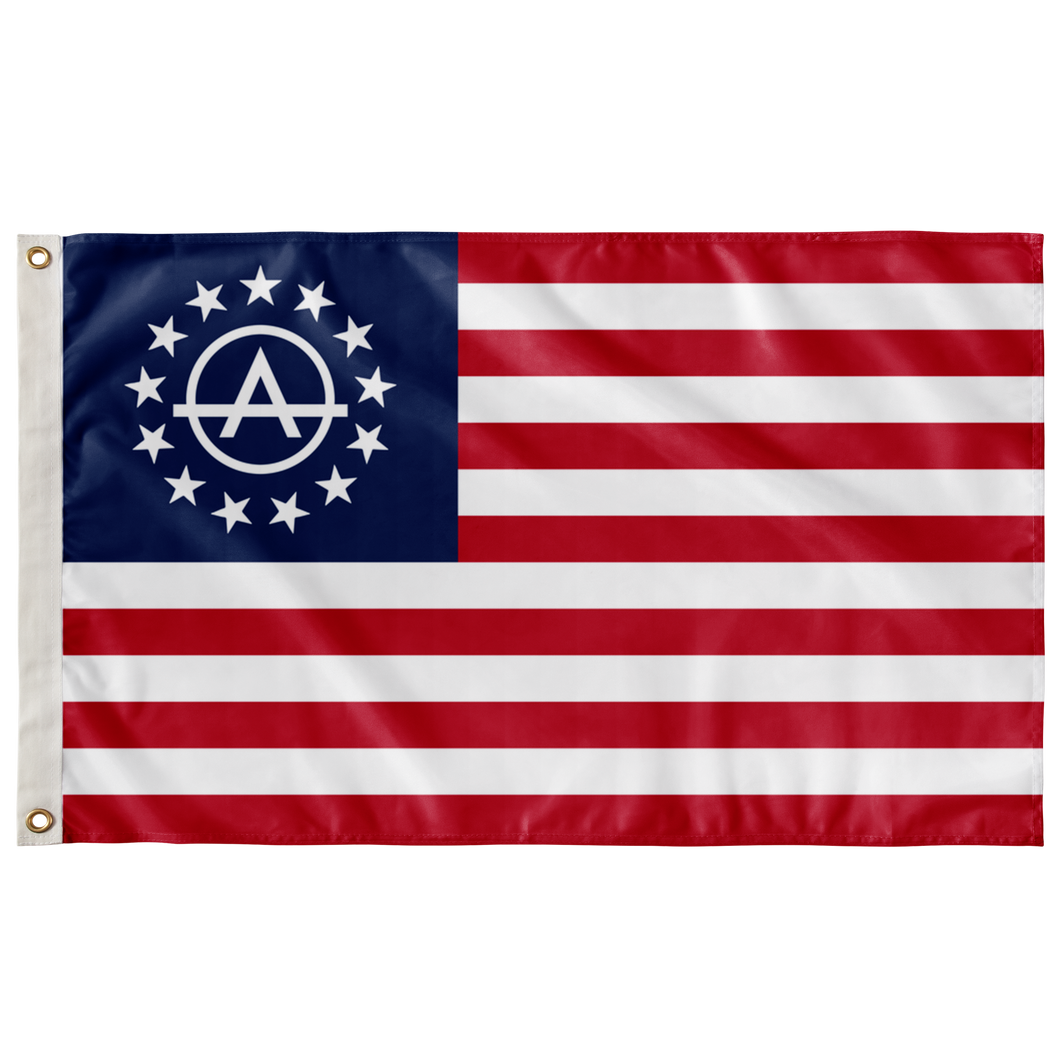 Anarcho Betsy America Flag Cover Double Sided House Flag