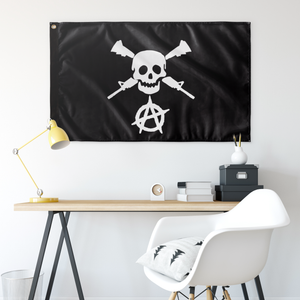 Emmanuel Wynn Skull Pattern Single Sided Wall Flag