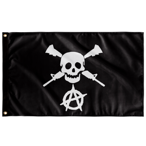 Emmanuel Wynn Skull Pattern Single Sided Wall Flag