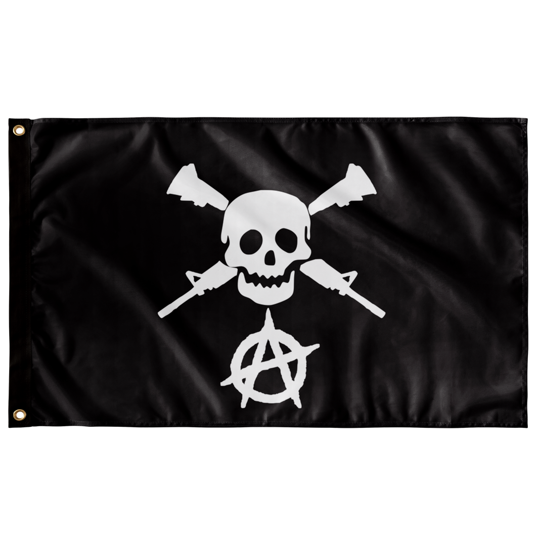 Emmanuel Wynn Skull Pattern Single Sided Wall Flag