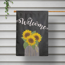 Load image into Gallery viewer, Welcome Sunflower Floral Fall House Flag 28&quot; x 40&quot; - Second East
