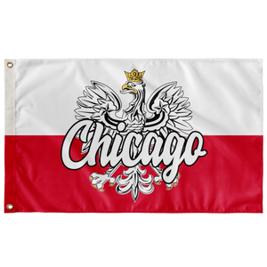 Chicago Polish Flag - Wall Flag - 36"x60" - Polish Shirt Store