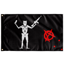 Load image into Gallery viewer, Blackbeard Man Get The Gun Single Sided Wall Flag
