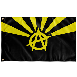 Az Ancap Single Sided Yellow And Black Color Wall Flag