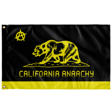 Load image into Gallery viewer, Ca Ancap Yellow Bear California Anarchy Single Sided Wall Flag
