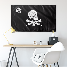 Load image into Gallery viewer, Henry Every Skull And Guns Single Sided Wall Flag
