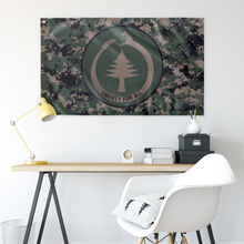 Load image into Gallery viewer, Liberty For All Digital Woodland Dark Camo Military Pattern Single Sided Wall Flag
