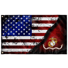 Load image into Gallery viewer, Marines Stars &amp; Stripes Flag (AZ 15) Elite Flags Wall Flag - 36&quot;x60&quot;
