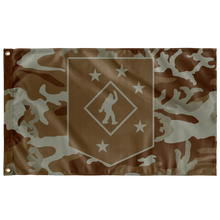 Load image into Gallery viewer, Sassy&#39;s Raiders M81 Arid Single Sided Dark Brown Color Wall Flag
