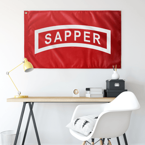 Original White Sapper Tab Flag Elite Flags Wall Flag - 36"x60"