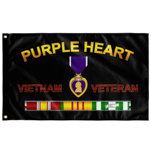 Purple Heart Vietnam Flag Elite Flags Wall Flag - 36"x60"