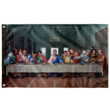 Load image into Gallery viewer, The Last Supper at Dunder Mifflin Wall Flag - Meme Cuisine - Meme Flags
