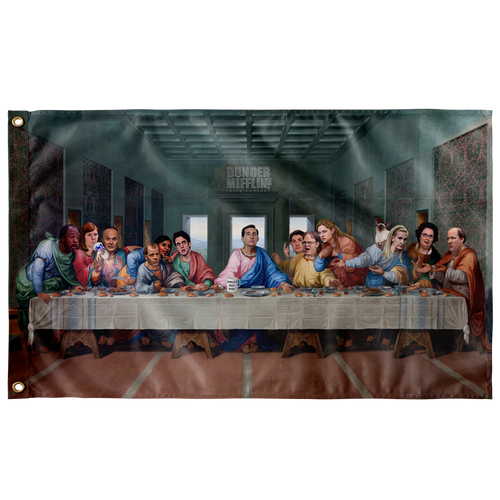 The Last Supper at Dunder Mifflin Wall Flag - Meme Cuisine - Meme Flags