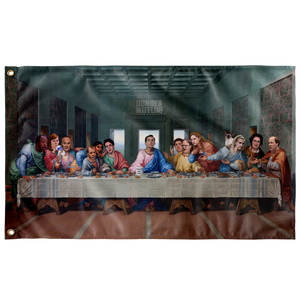 The Last Supper at Dunder Mifflin Wall Flag - Meme Cuisine - Meme Flags