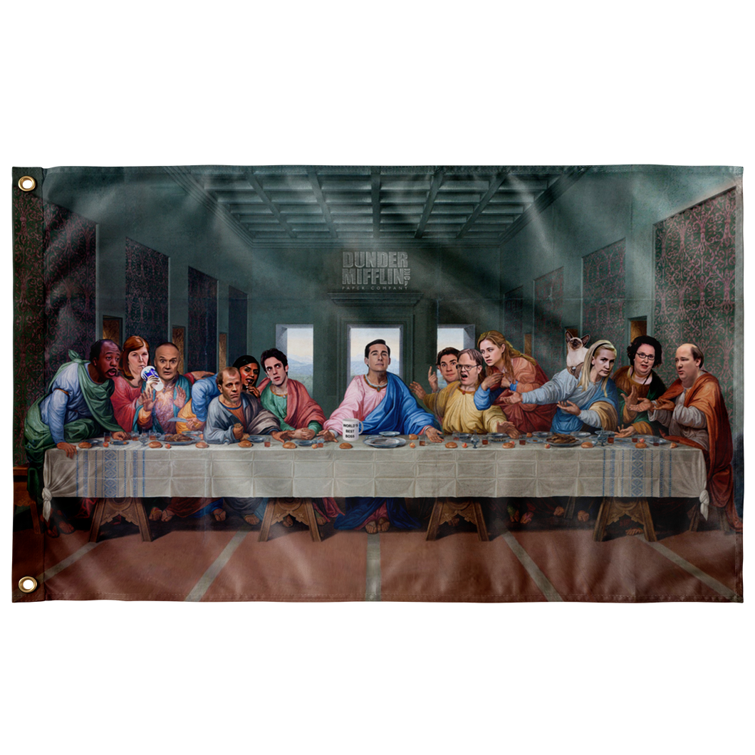 The Last Supper at Dunder Mifflin Wall Flag - Meme Cuisine - Meme Flags