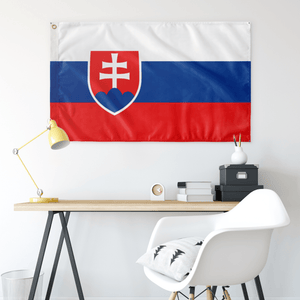 The Flag Of Slovakia - Indoor Wall Flag -  - Polish Shirt Store