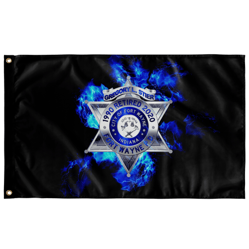 Retired Fort Wayne Police Flag Elite Flags Wall Flag - 36