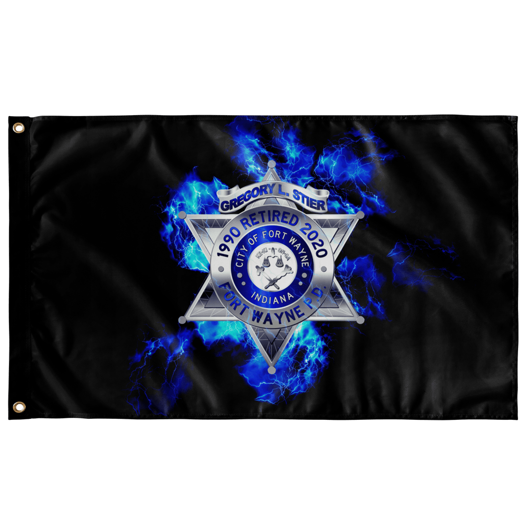 Retired Fort Wayne Police Flag Elite Flags Wall Flag - 36