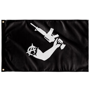 Thomas Tew Hand Hold Gun Black And White Color Single Sided Wall Flag