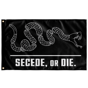 Secede, Or Die Virtual Snake Single Sided Wall Flag