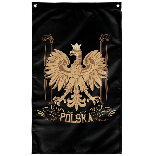 Polska Gold Polish Eagle One Sided Indoor Wall Flag - Wall Flag - 36