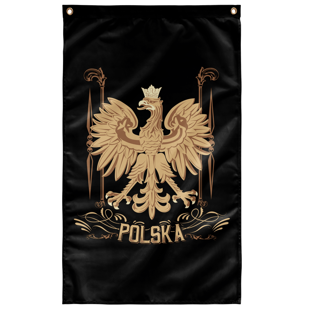 Polska Gold Polish Eagle One Sided Indoor Wall Flag - Wall Flag - 36