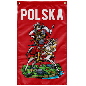 Polish Hussar One Sided Indoor Wall Flag - Wall Flag - 36"x60" - Polish Shirt Store