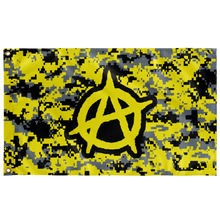 Load image into Gallery viewer, Digital Ancap Single Sided Yellow Gray And Black Color Wall Flag
