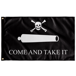 Flag Of Gonzales Pirate Single Sided Black Background Wall Flag