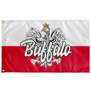 Buffalo NY Polish Flag - Wall Flag - 36"x60" - Polish Shirt Store