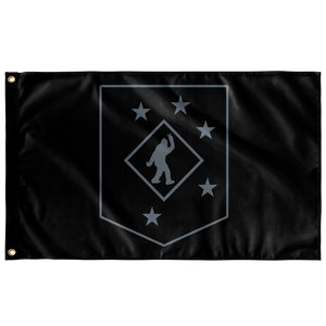 Sassy's Raiders Black Background Single Sided Wall Flag