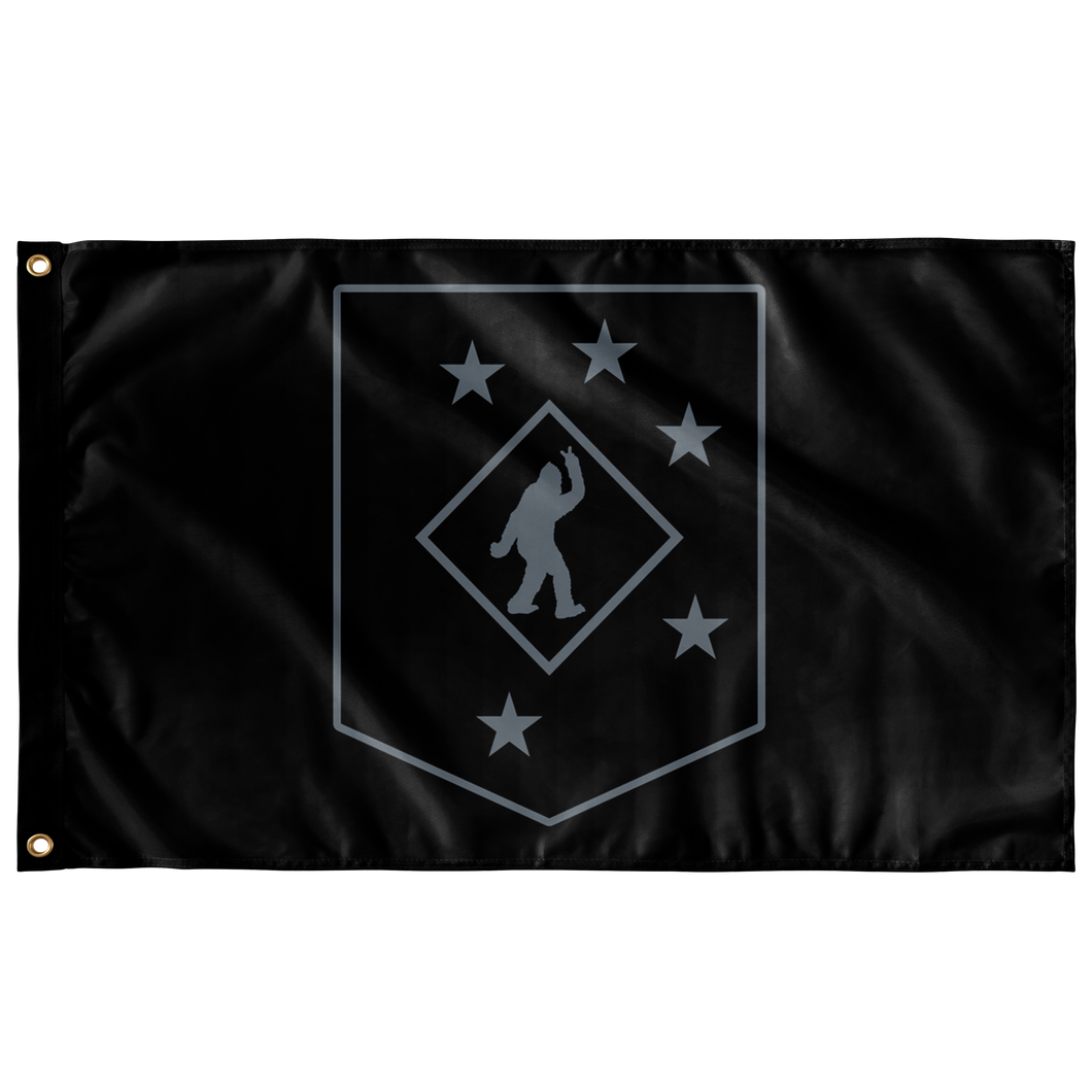 Sassy's Raiders Black Background Single Sided Wall Flag