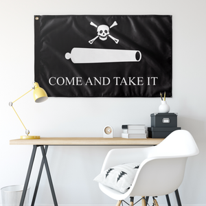 Flag Of Gonzales Pirate Single Sided Black Background Wall Flag